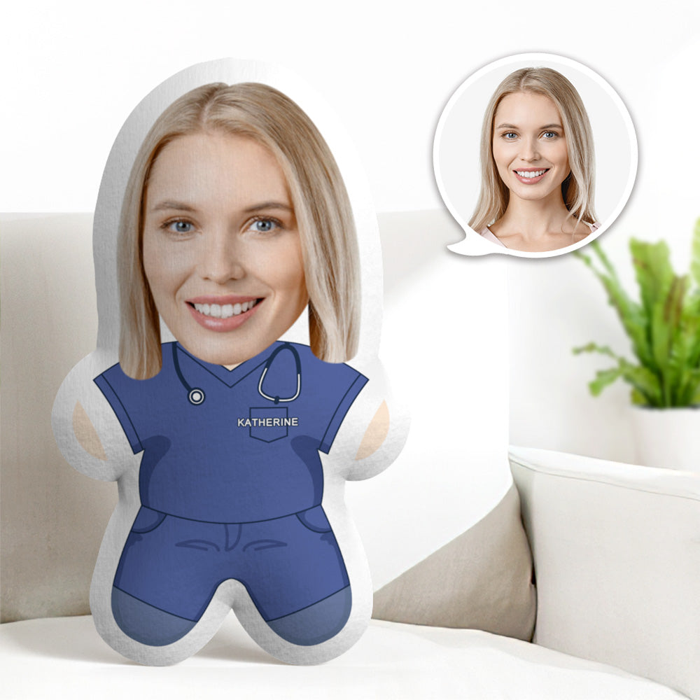 Custom Face Nurse Pillow Personalized Photo Minime Pillow Gift For Nurse - MyFaceTshirt