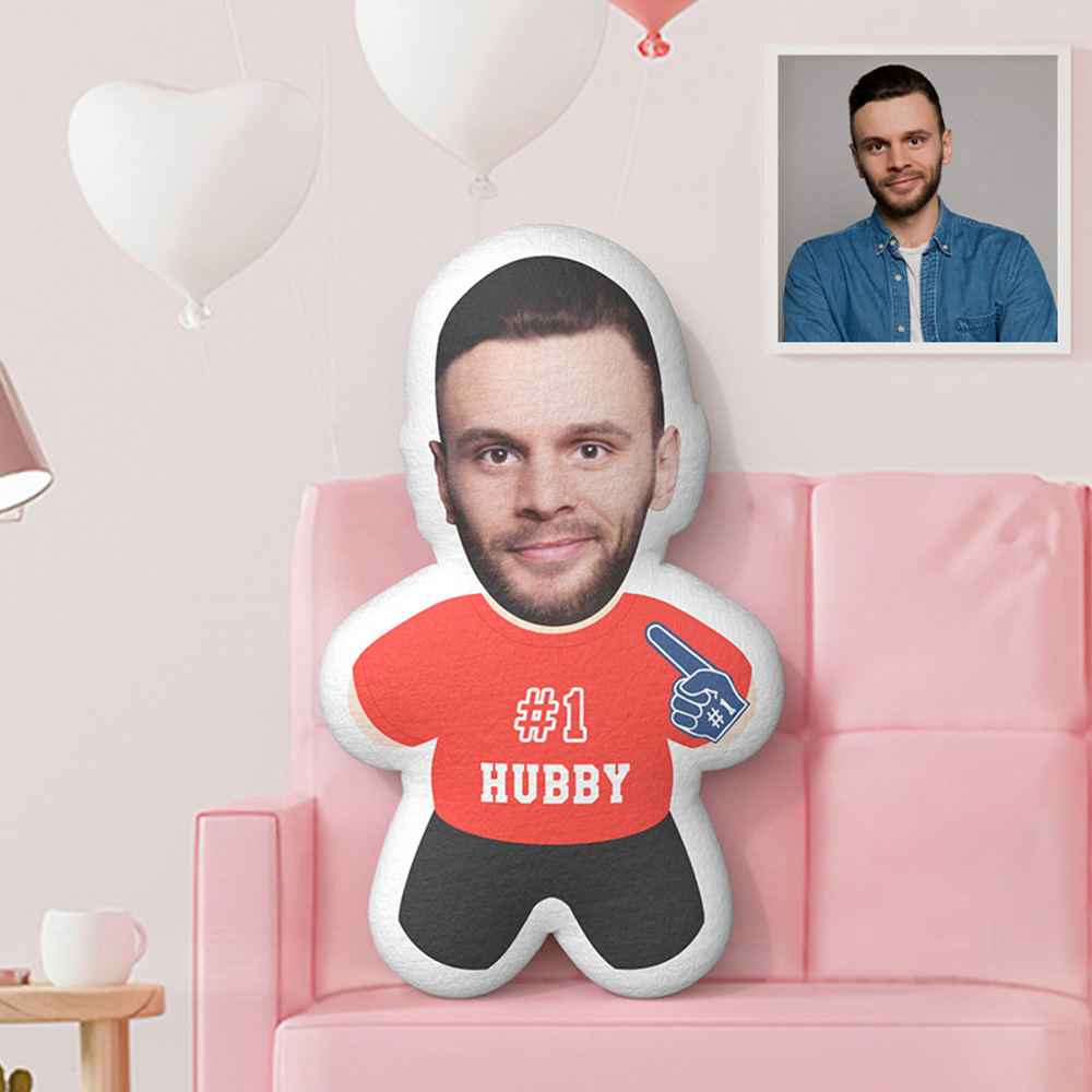 Custom Minime Throw Pillow #1 Hubby Face Pillow Personalized Photo Minime Pillow - MyFaceTshirt