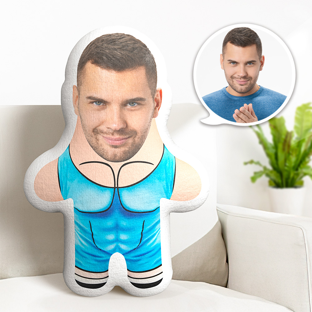 Custom Photo Face Pillow Weightlifter Face Pillow