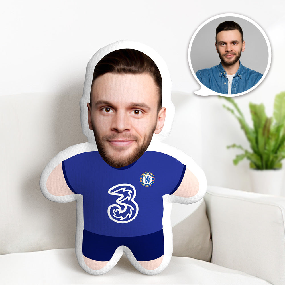 Custom Face Pillow Chelsea F.C. Minime Throw Pillow Custom Face Gifts Personalised Photo Minime Pillow - MyFaceTshirt