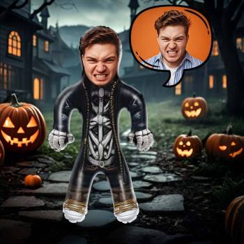 Mr. Skeleton, Customized Halloween Air Minime Doll Personalized Blow Up Doll For Him - MyFaceTshirt