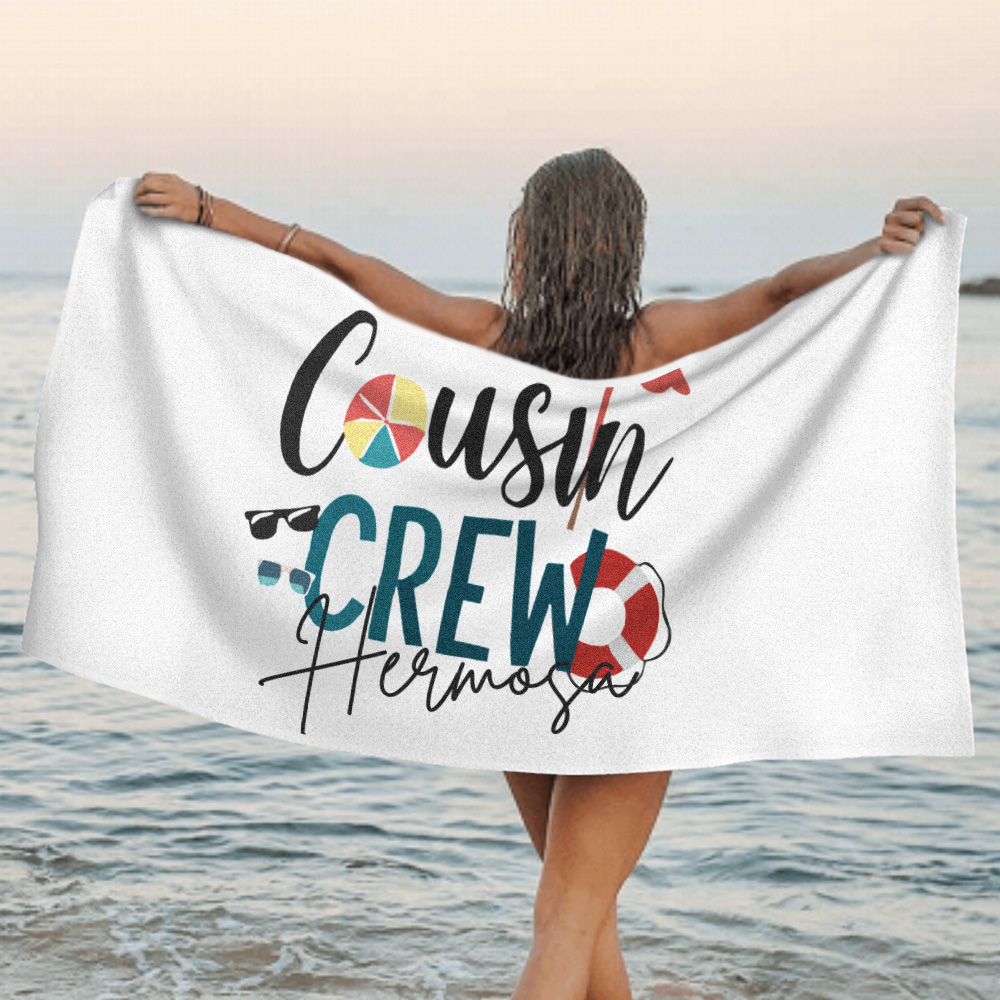 Custom Beach Towel with Name Cousin Crew Beach Towel Perfect Gifts for Family Outings