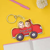 Personalized Face Acrylic Keychain Drive Safe Daddy Father's Day Gifts