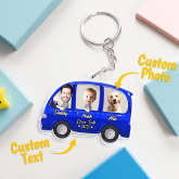 Drive Safe Daddy Keyring Personalized Face Acrylic Keychain Father's Day Gifts