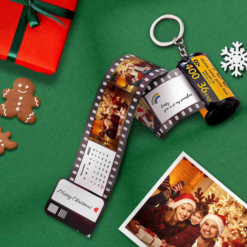 Camera Roll Film Keychain Calendar Keychain with Text I Love You Gifts - MyFaceTshirt