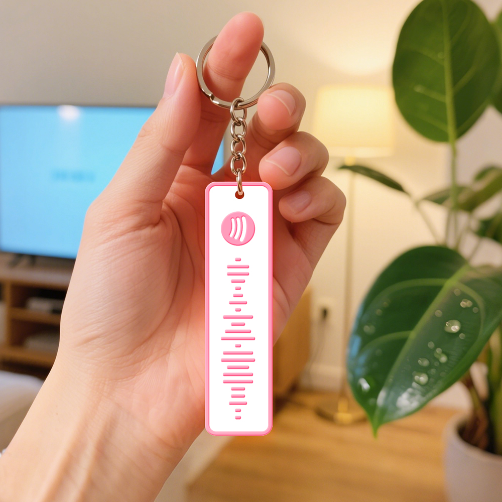 Custom Spotify Keychain Custom Color Combinations Personalized Music Keepsake
