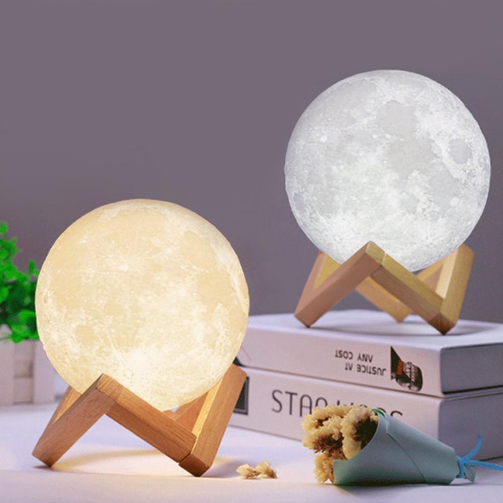 3D Printing Moon Lamp Rechargeable Touch/Tap - MyFaceTshirt
