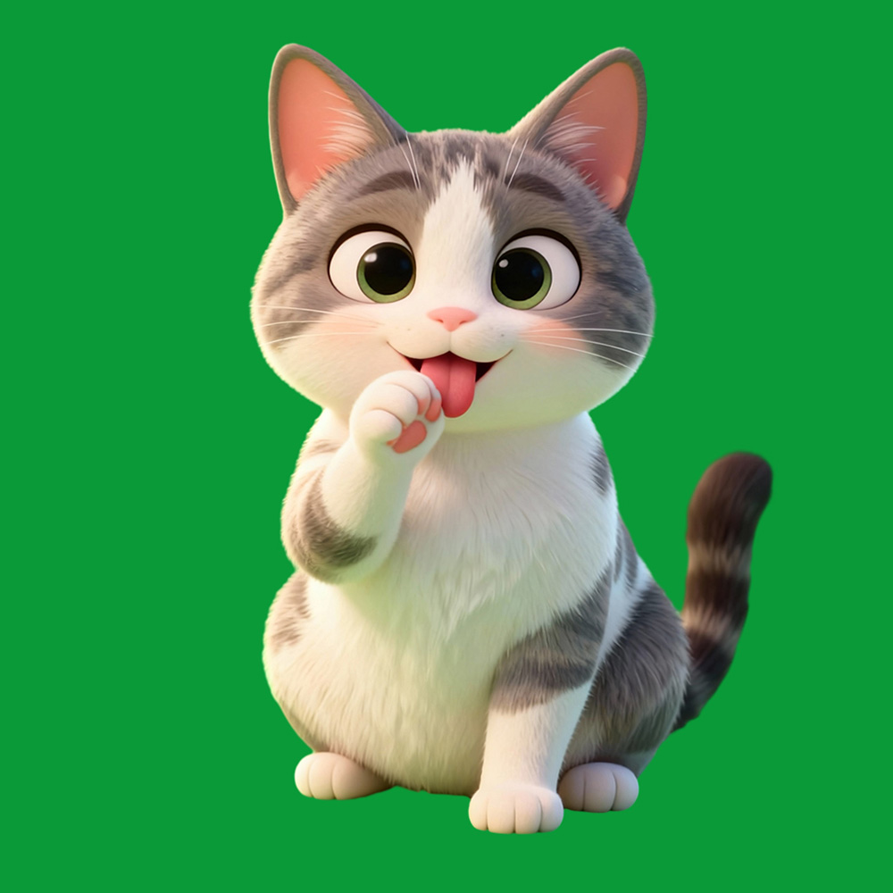 Cartoon Licking Paws Scenes(40s/60s included) - MyFaceTshirt