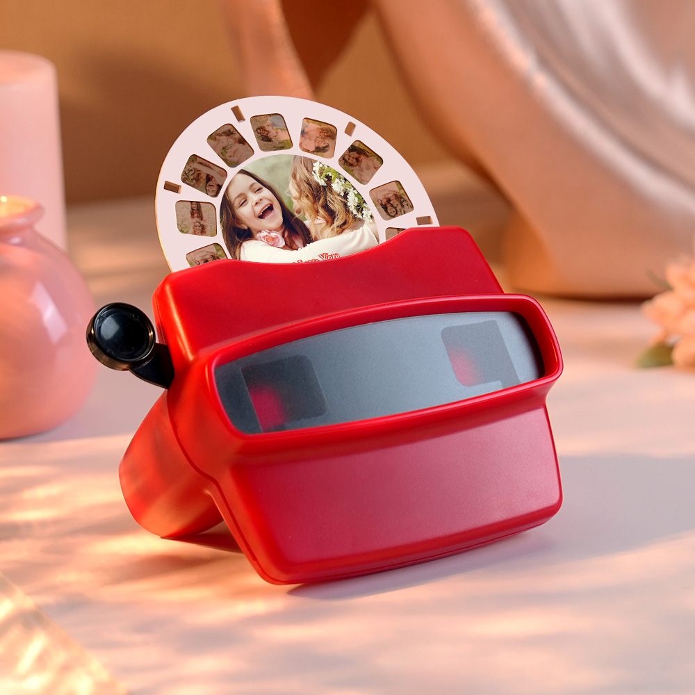 Custom 3D Viewfinder and Reel-Personalized Mother‘s Day Gifts Text and Photo Viewer with Your Own Photos for Mom