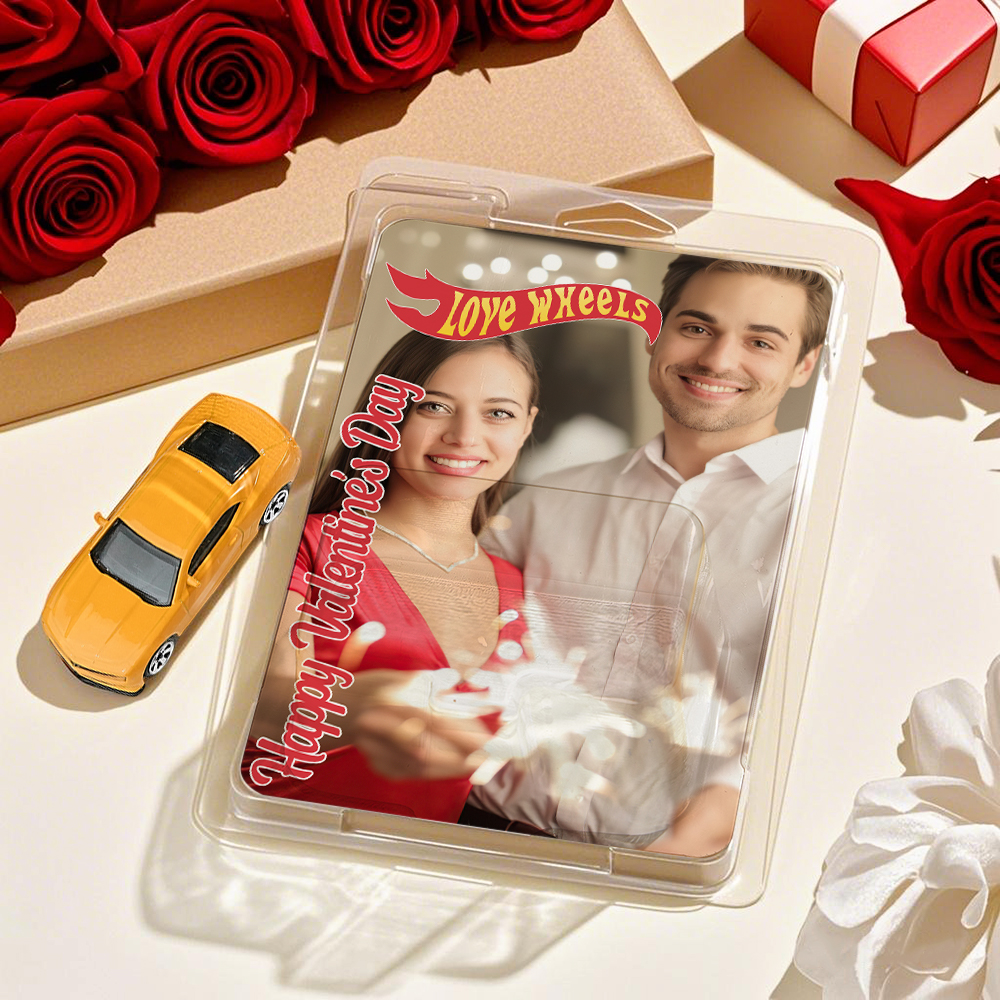 Personalized Dream Car Toy - The Perfect Wedding Anniversary Gift for Husband - Hot Wheels Car With Photo & Text - MyFaceTshirt