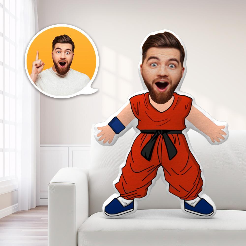 Custom Son Goku MiniMe Pillow Face Pillow Personalized Dragon Ball Pillow Custom Pillow Picture Pillow Costume Pillow Doll - MyFaceTshirt