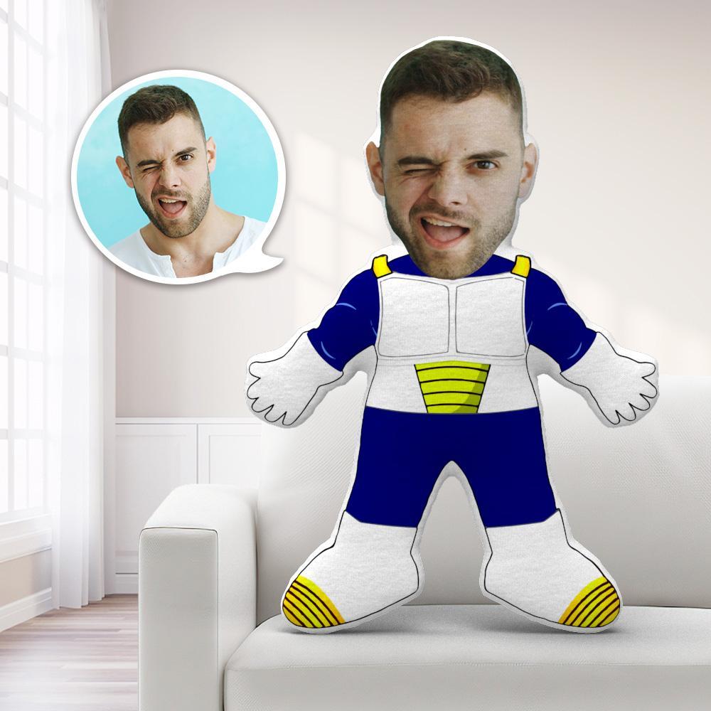 Custom Vegeta MiniMe Pillow Face Pillow Personalized Supersaiyan Pillow Custom Pillow Picture Pillow Costume Pillow Doll - MyFaceTshirt