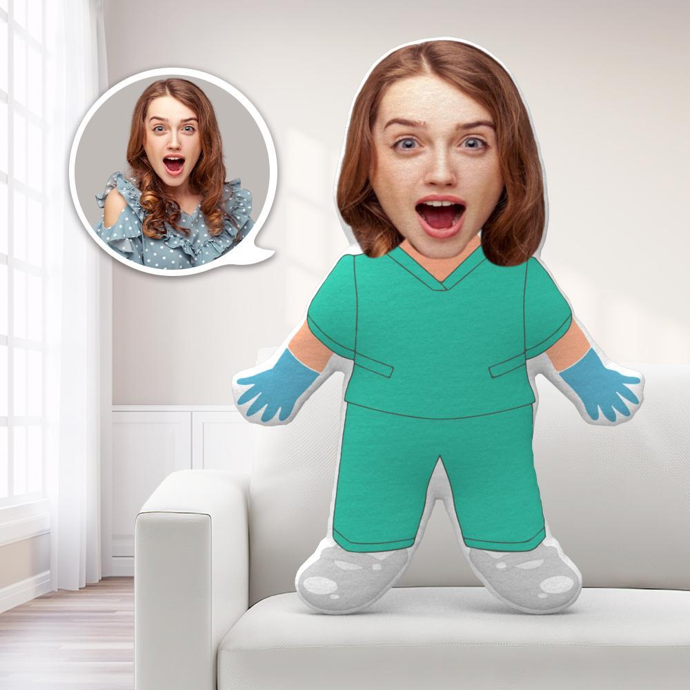 Surgery Scrub Suit MiniMe Pillow Custom Face Personalized Pillow Picture Costume Doll - MyFaceTshirt