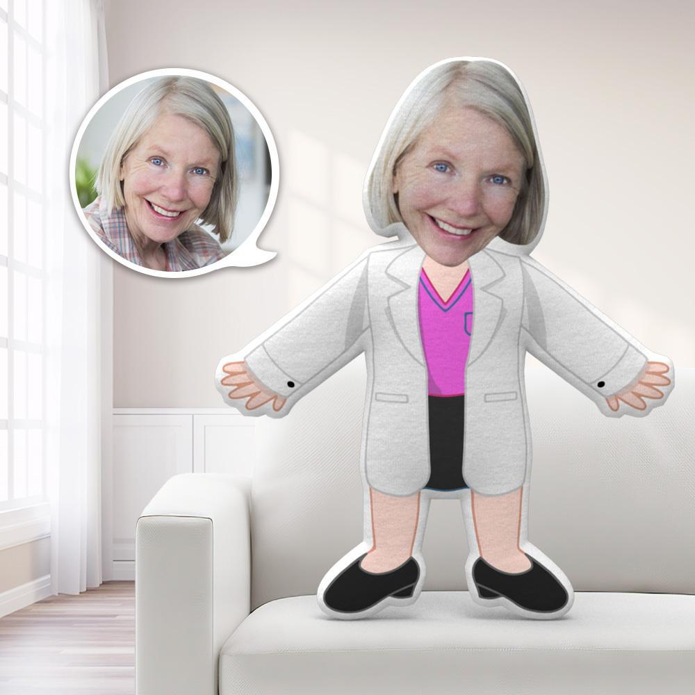 Custom Doctor MiniMe Pillow Face Pillow Personalized Doctor Pillow Custom Pillow Picture Pillow Costume Pillow Doll - MyFaceTshirt