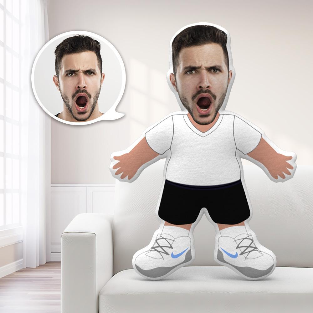 Custom Face Pillow White Shirt Minime Personalized Photo Minime Pillow Gifts - MyFaceTshirt