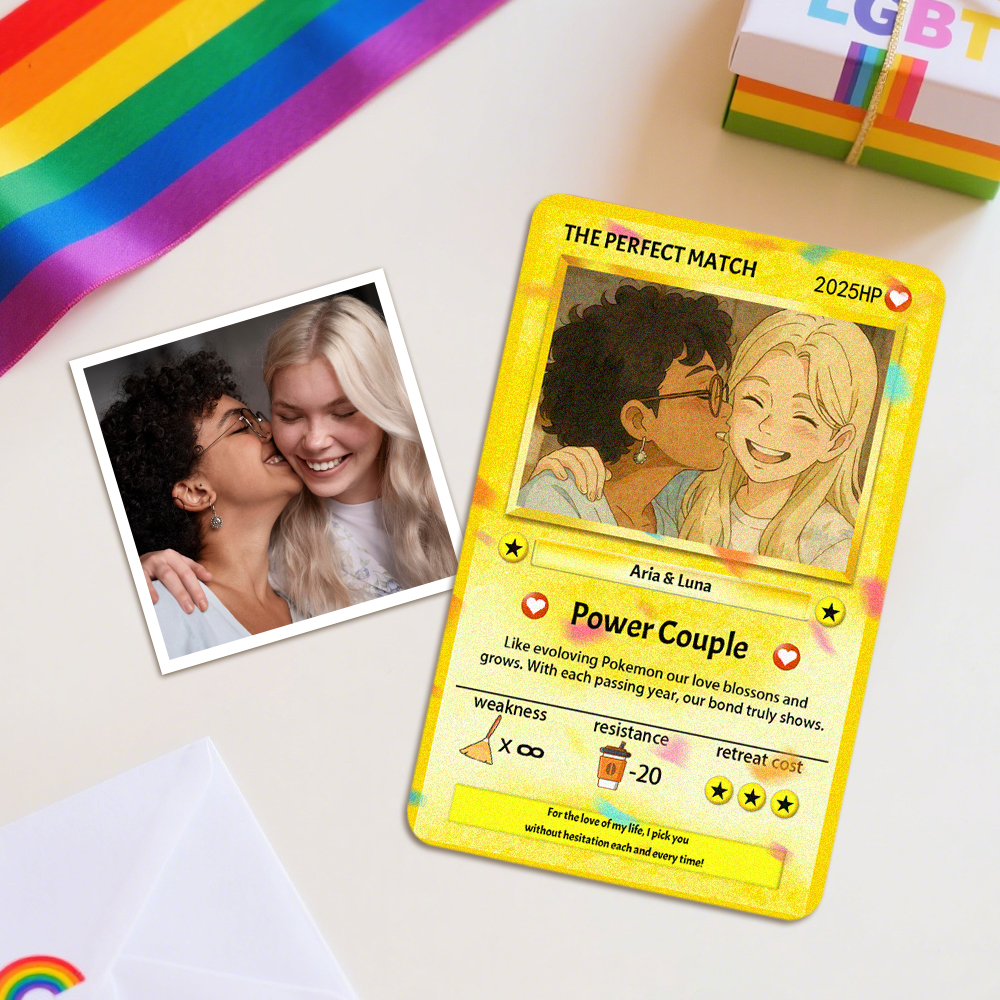 Personalized Couple Card Custom Photo Art Girlfriend Gift Romantic Wallet Memory - MyFaceTshirt