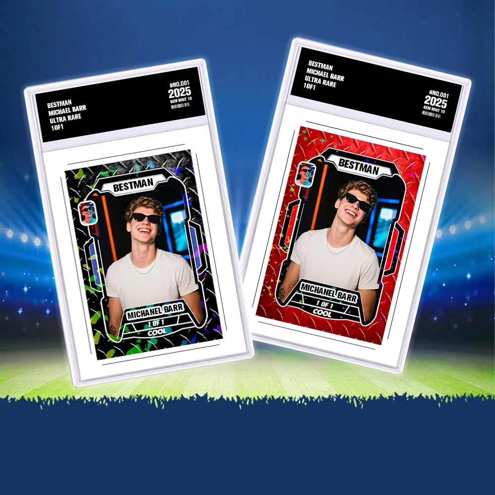 Custom Anime Monster Card Sport Portrait from Photo Personalized Sports-Themed Trainer Card with Custom Name & Stats Unique Gift for Athletes & Fans