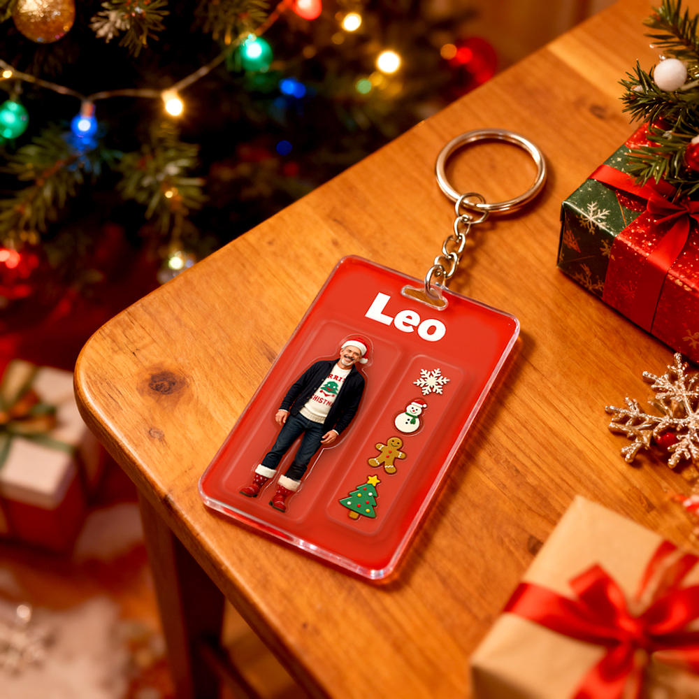 Custom 3D Action Figure Pack Packaging Toy Box Style Art Gift Personalized Acrylic Keychain Gift Christmas Gift