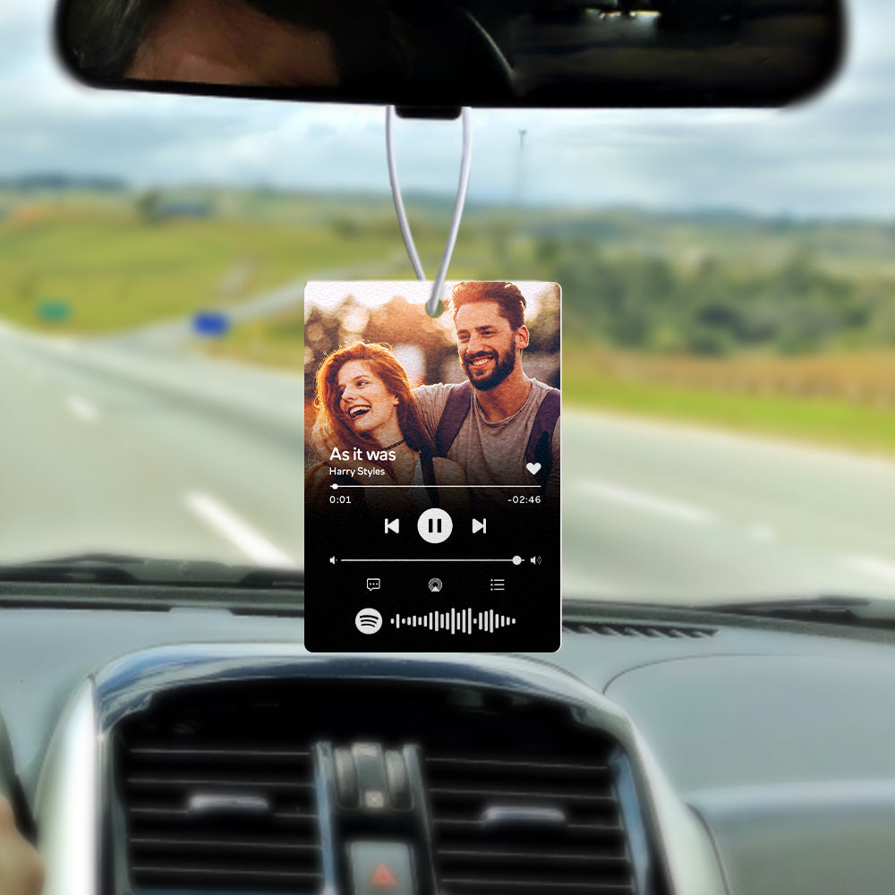Custom Spotify Car Air Freshener Personalized Music Song Air Freshener Gifts for Lovers - MyFaceTshirt