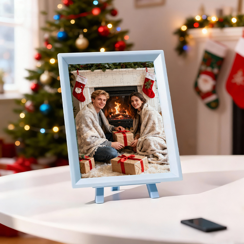Custom Photo 3D Photo Frame Jigsaw Puzzle Kids Educational Toy Fun to Assemble and Play Home Decoration Christmas Gift