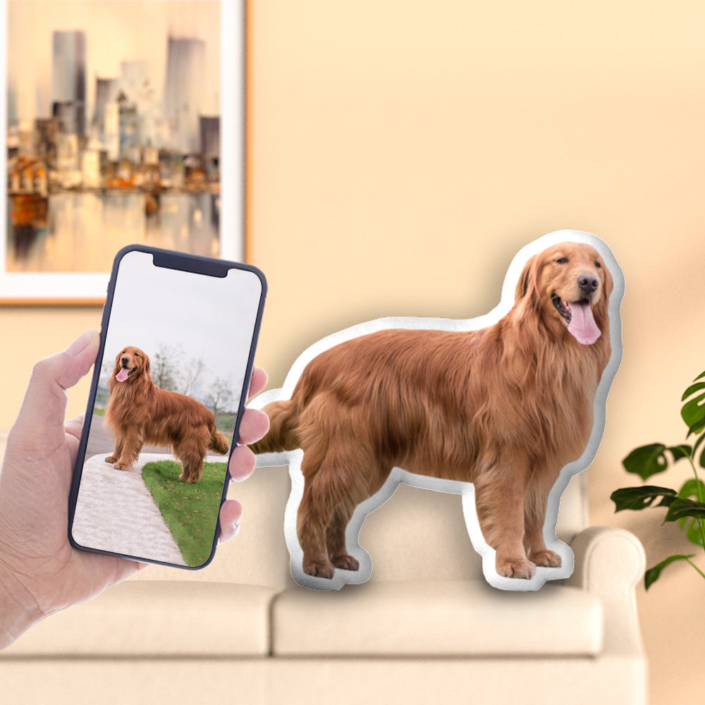 Custom Pet Portrait Pillow Custom Photo Pillow Personalized Dog Pillow Memorable Gifts - MyFaceTshirt