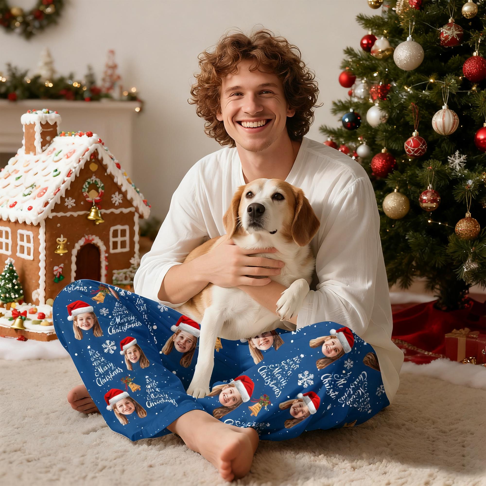 Personalize Christmas Pajamas with Face,Pajamas with Photo,Custom Pajama Pants,Family Pajamas,Mens Pajamas,Women's Pajamas,Christmas Gifts