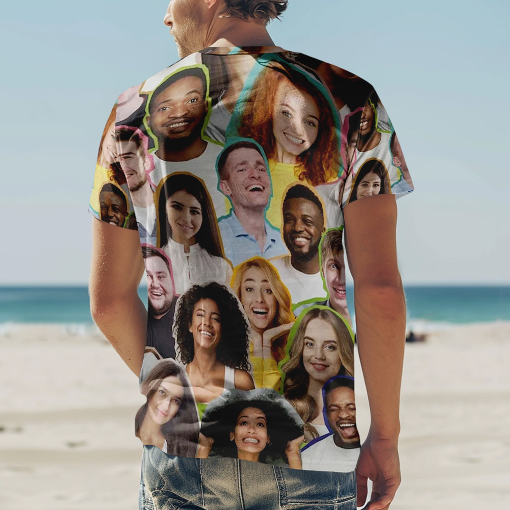 Custom Photos T-Shirt Personalized Vintage Photo T-Shirt