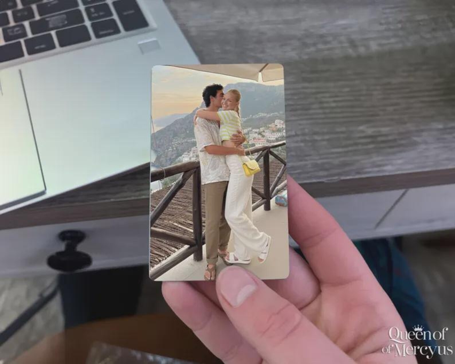 Custom Photo Metal Wallet Card, Personalized Anniversary Gift for Him, Husband Boyfriend Valentines Gift, Calendar Wallet Insert Couple Gift