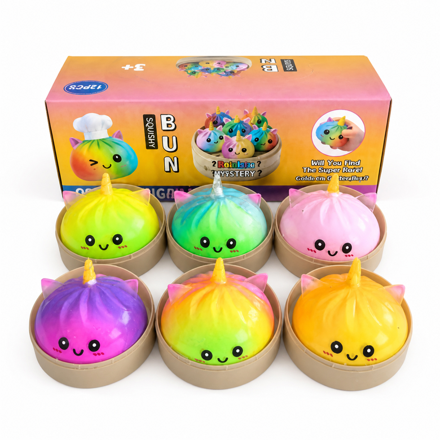 Unicorn Dumpling Squishy Blind Box – Random Color Surprise Squeeze Toy, Cute Collectible Gift