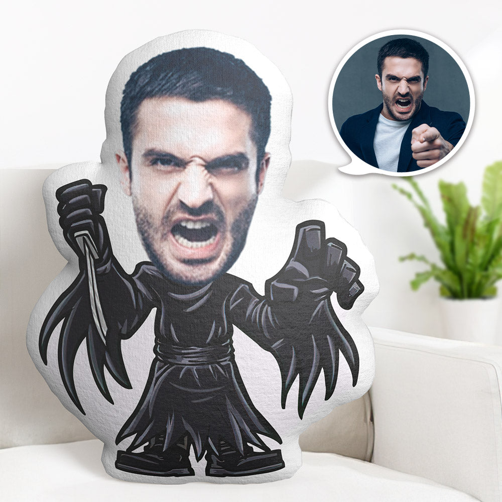 My Face Pillow Custom Halloween Pillow MiniMe Pillow Ghostface Cosplay Pillow - MyFaceTshirt