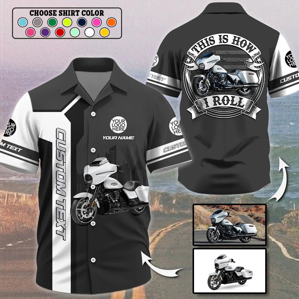 This Is How I Roll - Personalized Upload Vechicle Photo For Biker Hawaiian Shirt