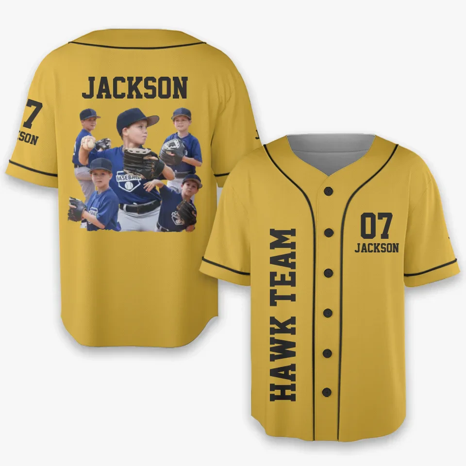 Custom Photo Baseball Is Life - Personalized Custom Baseball Jersey - Gift For Sport Lovers, Sport Players - MyFaceTshirt