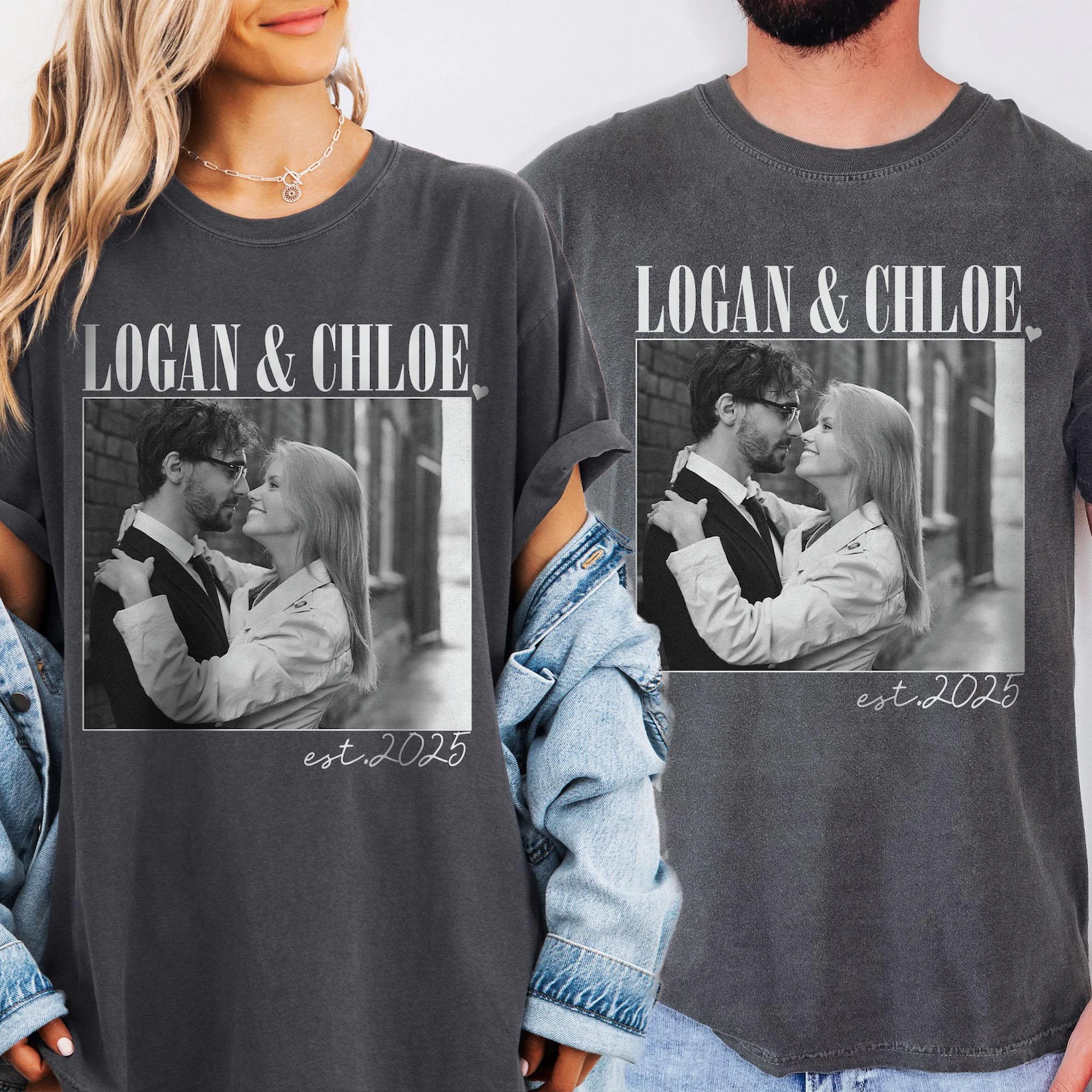 Custom Besties Photo Shirt, Personalized Vintage 90s BFF Shirt, Birthday Gift For Bestie, Bridal Shower Shirt