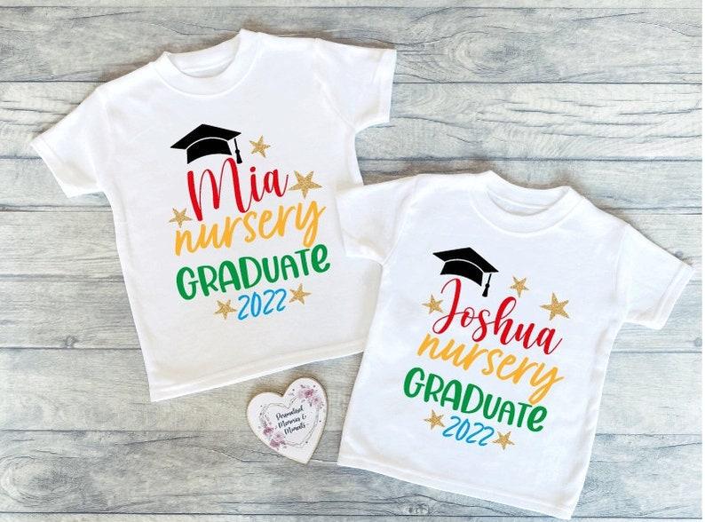 Personalised Nursery Graduation T-shirts | Nursery Keepsake T-shirt | Nursery graduate | Boys T-shirt | Girls T-shirt | Pre School Keepsake
