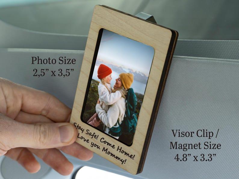 Drive Safe Daddy, Car Visor Clip, Personalized Gifts For Dad, Husband, Custom Photo Car Visor Clip, Husband Gifts, Drive Safe Visor Clip