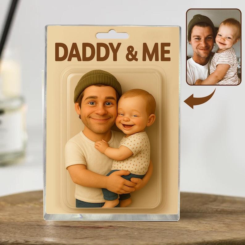 Personalized Father’s Day Gift Custom Dad & Child Cartoon Figure Daddy & Me Acrylic Display from Kids