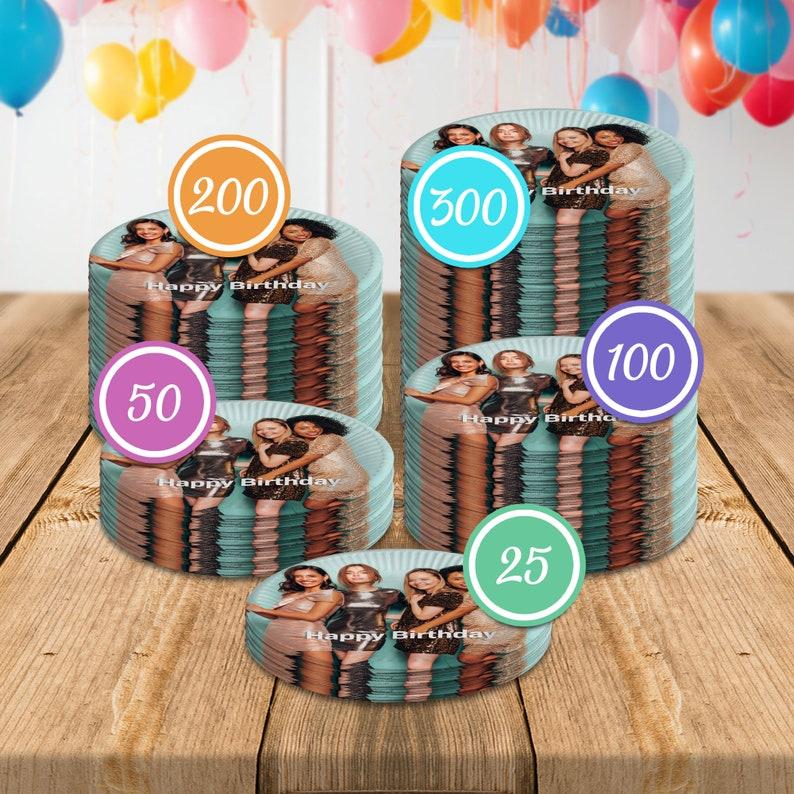 Custom Party Plates, Personalized Paper Plates, Birthday wedding Decorations, Personalised tableware, add photo text childrens