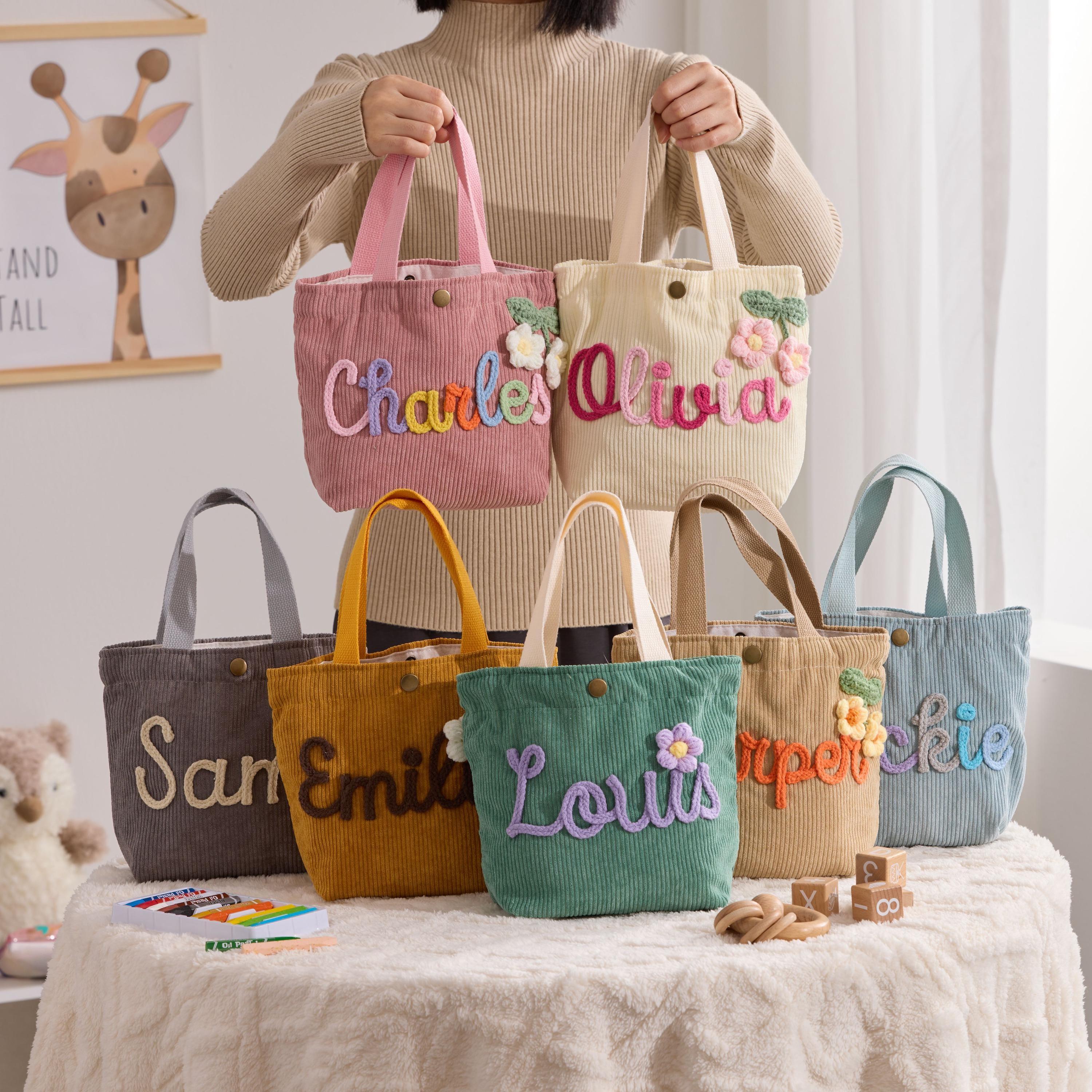 Personalized Name Tote Handbag: Custom Children's Gift,Custom Name Tote Handbag,Baby Shower Gifts, Children's name handbags Back to School