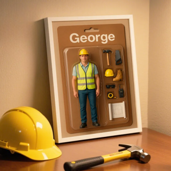 Custom Full Body Action Figure Portraits | Personalized Toy Box Art | Custom Photo Frame Decorations | Hunter Style