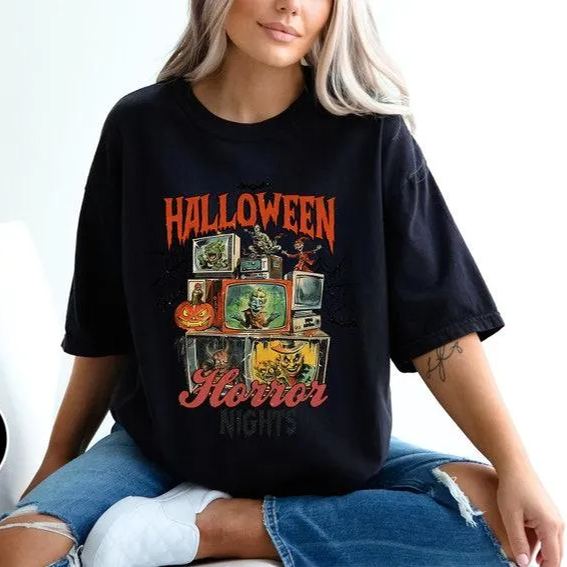 Comfort Colors Halloween Horror Nights Shirt,Halloween Shirt,Halloween Horror Movie Shirt,Halloween Party,Halloween Gift,Halloween Sweater