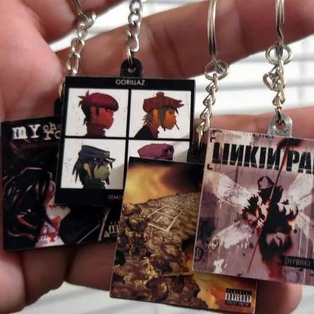 Album Artwork Music Art Mini 3D Printed Keychain | Pendent (2- Sided Front and Back) for keyrings, bags backpack, purses, lanyard, & more