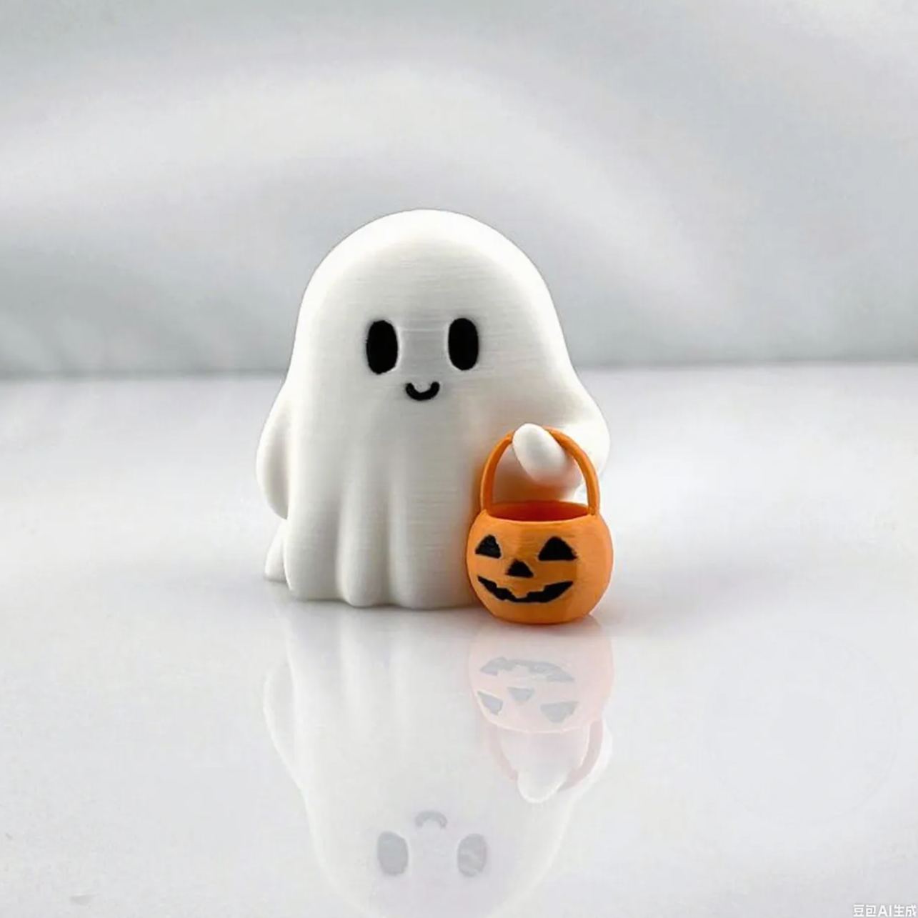 Spooky Ghost 3D Printed Decor Unique Halloween Gift Idea for Desk & Home