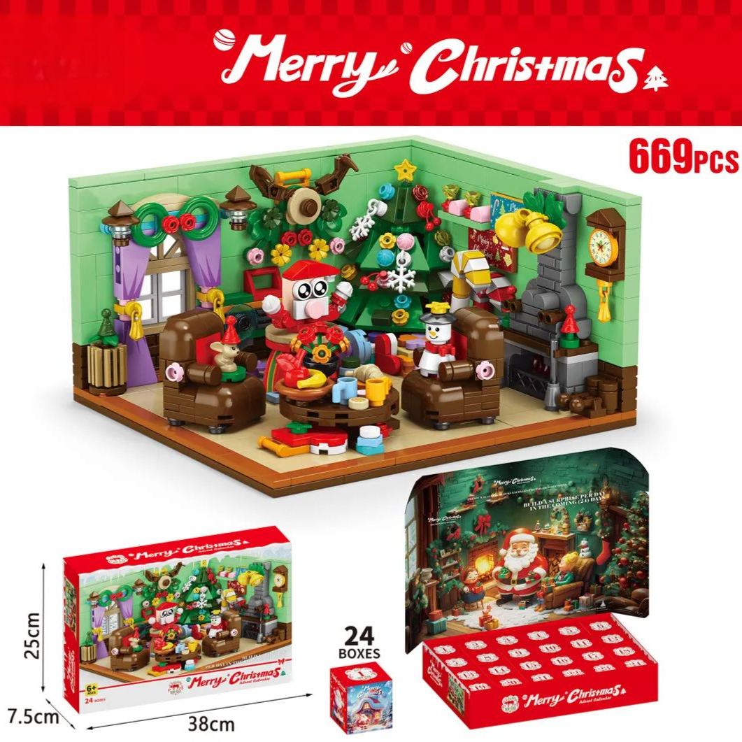 Welcome to Santa's Workshop! Christmas Building Set,Compatible Toy for Creative Kids