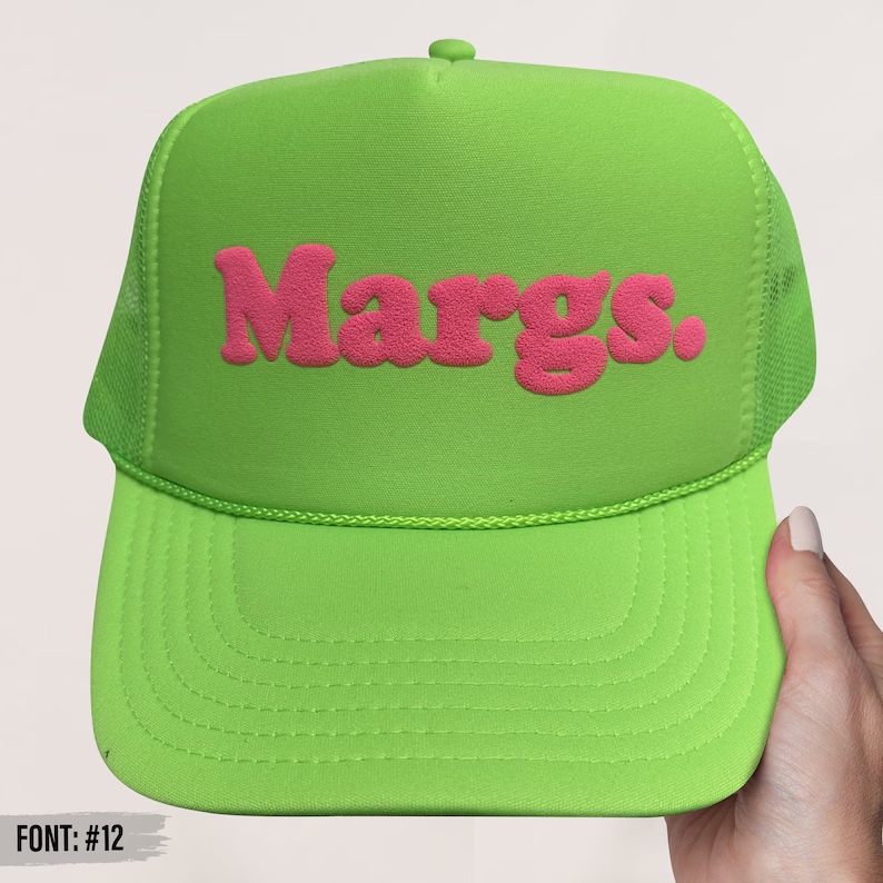 Custom Puff Print Trucker Text Hat Personalized Foam Trucker Puff Caps for Adult