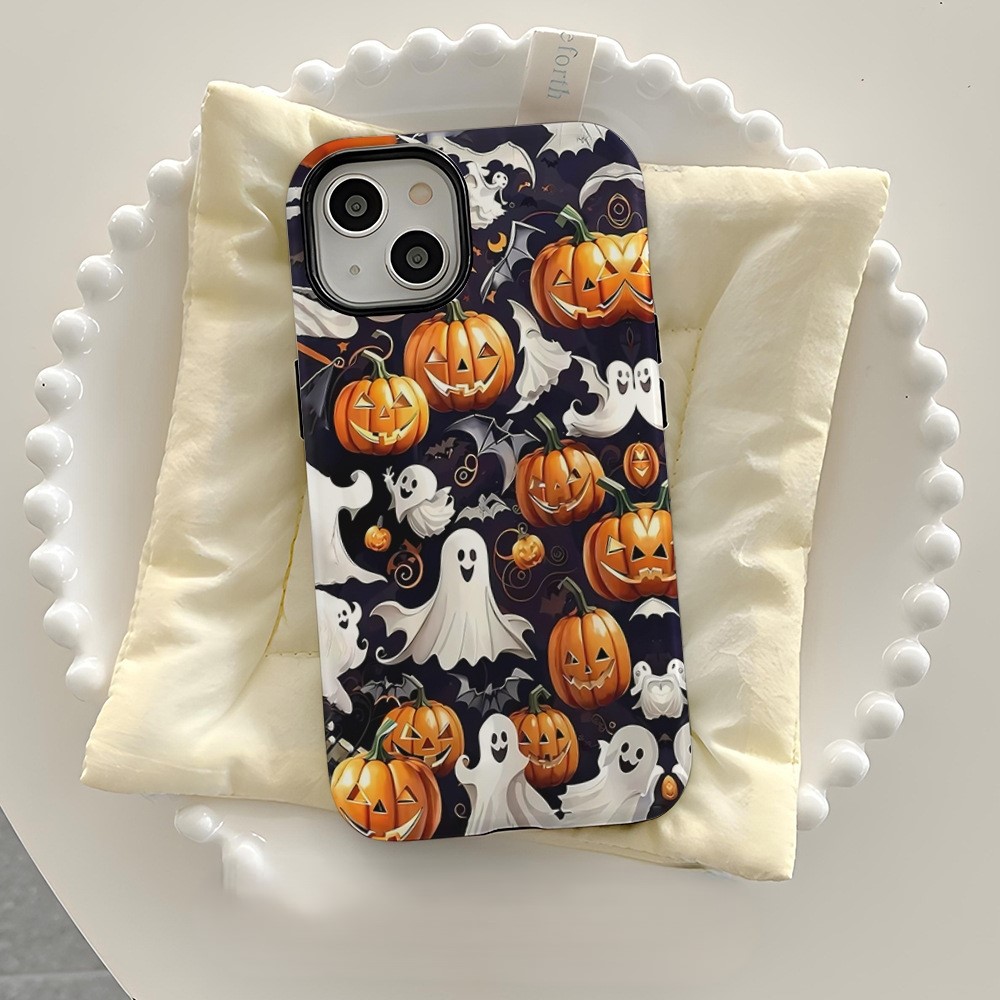 Halloween Pumpkin Ghost Phone Case, Multiple Styles Available,iPhone, Pixel, Samsung