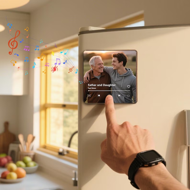 Custom Music Fridge Magnet and Photo Colorful Album Fridge Magnet Music Wall Photo Sticker That Can Be Played