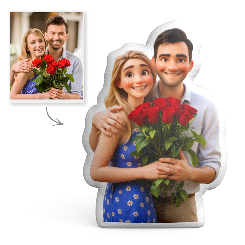 Valentine's Day Couple Cartoon Doll Pillow For Your Partner - MyFaceTshirt