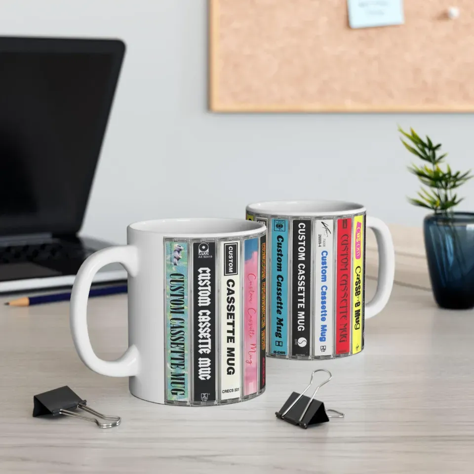 Custom Cassette Album Cover Ceramic Mug | Music Lover Gift