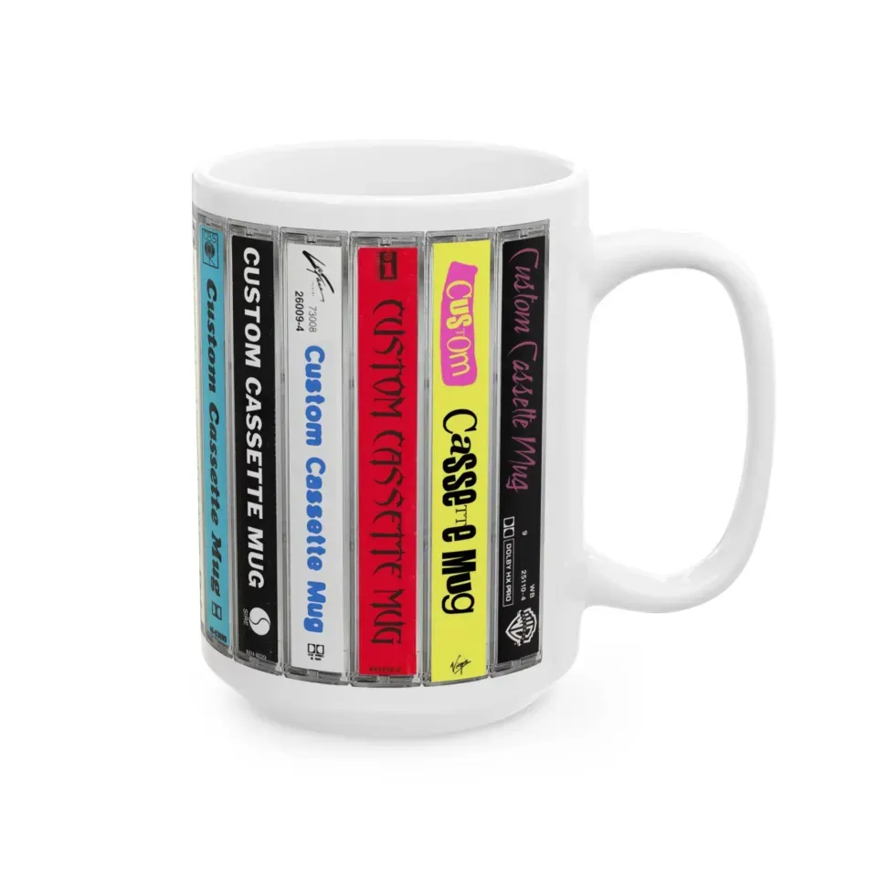 Custom Cassette Album Cover Ceramic Mug | Music Lover Gift