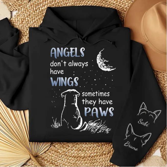 Angel Wings - Custom Dog Hoodie Gift For Dog Lovers